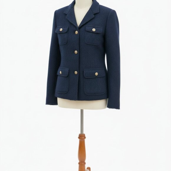 Max Studio Women's Tweed Button Blazer Size M - Picture 2 of 8